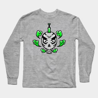 Death Skull Green Smoke Long Sleeve T-Shirt